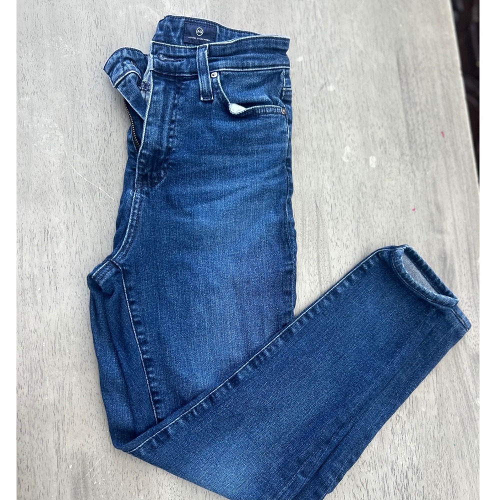 AG Adriano Goldschmied The Mila Super High Rise Skinny Jeans Dark Wash 25R
